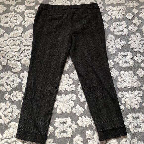 Dalia Collection Modern Fit, Brown/Black plaid, pants, cropped ankle, Sz: 10 - Picture 3 of 11